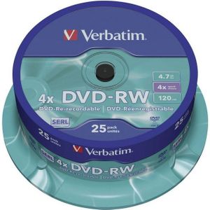 Verbatim DVD-RW Matt Silver 4,7 GB 25 stuk(s)