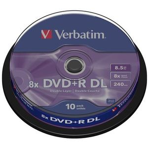 Verbatim 43666 DVD+R Double Layer Matt Silver Schijven
