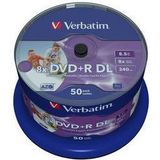 Verbatim 43703 DVD+R DL disc 8.5 GB 50 stuk(s) Spindel Bedrukbaar