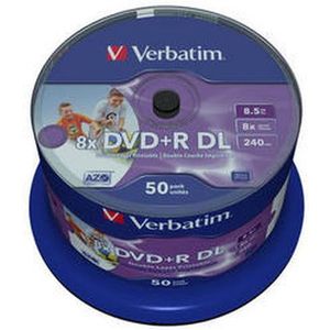 Verbatim DVD+R DL 8.5GB - 50 Stuks - Bedrukbaar