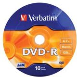 Verbatim DVD-R Matt Silver 16x 4,7 GB 10 stuk(s)