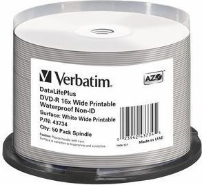 Verbatim DVD-R 4.7GB - 50 Stuks Spindel Bedrukbaar