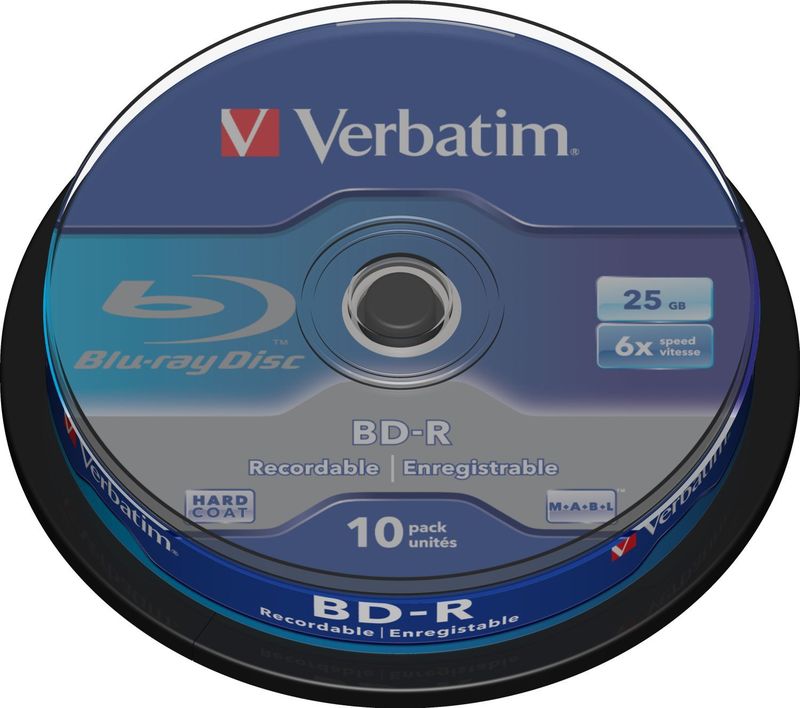 Verbatim BD-R - 25GB - 6x - White Blue Surface