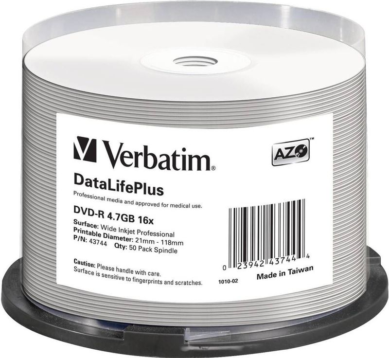 Verbatim DVD-R Printable - 4,7GB - 50 stuks