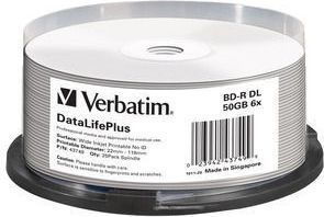 Verbatim DataLifePlus - 25 x BD-R DL - 50 GB 6x - breed bedrukbaar oppervlak - spindel