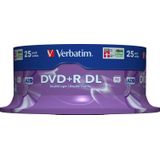Verbatim - DVD+R Double Layer - 8x - Matt Silver - 25pk Spindle - 8,5 GB
