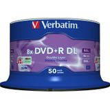 Verbatim - 50 x DVD+R DL - 8.5 GB (240 Min.) 8x - mattsilber - Spindel