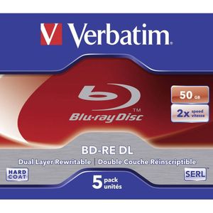 Verbatim BD-RE DL 50GB 2 x 5 Pack Jewel Case 5 stuk(s)