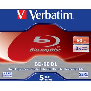 Verbatim 43760 Blu-ray BD-RE DL disc 50 GB 5 stuk(s) Jewelcase