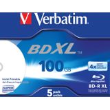 Verbatim BD-R XL 100 GB 4x, 5 stuks