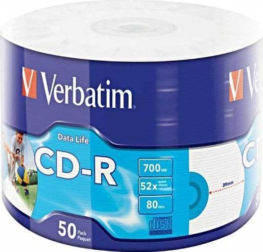 Verbatim 50x CD-R 700 MB 52x 50 stuk(s)