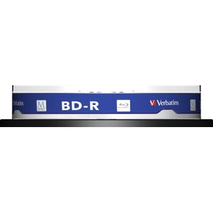 Verbatim MDISC BD-R - Blu-Ray-schijf 25 GB, 4x brandsnelheid, duurzame Blu-Ray-schijf, 10 Pack Spindle
