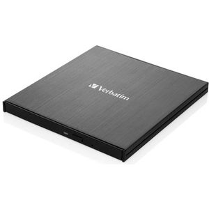 Verbatim - Slimline CD/DVD ReWriter - Externe Drive - Zwart - USB-C
