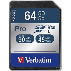 Verbatim SDXC UHS-3 geheugenkaart / 64GB