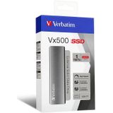 Verbatim Vx500 externe SSD USB 3.2 Gen 2 1TB - zilver Aluminium 47444