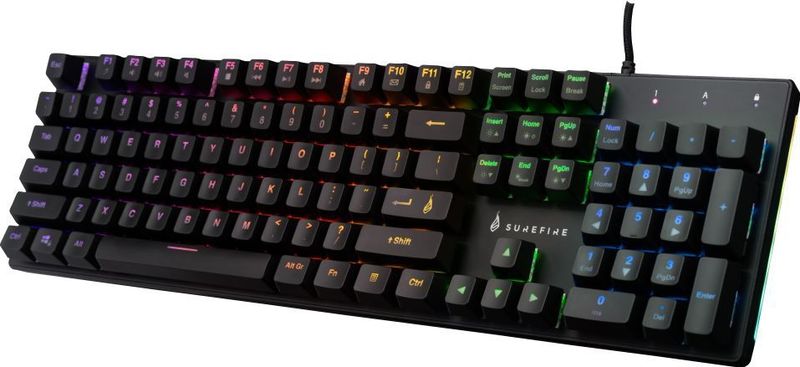 SureFire KingPin M2 toetsenbord Gamen USB QWERTY Amerikaans Engels Zwart, Metallic