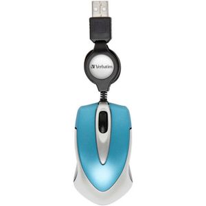 Verbatim Go Mini Optical Travel Mouse - Maus - USB - Caribbean Blue