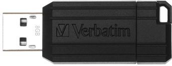 Verbatim Store'n'go PinStripe 8GB USB Stick / Zwart