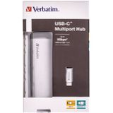 Verbatim USB 3.2 Gen 1 Hub - 4 Poorten - USB-C - Grijs