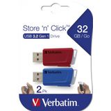 Verbatim Store 'n' Click - 32GB - 2 Stuks - Multicolour