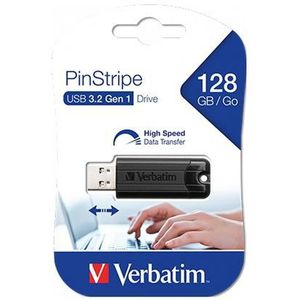 Verbatim Pin Stripe 3.0 USB-stick 128 GB Zwart 49319 USB 3.2 Gen 1 (USB 3.0)