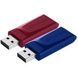Verbatim Slider USB-stick 32 GB Rood/Blauw USB 2.0