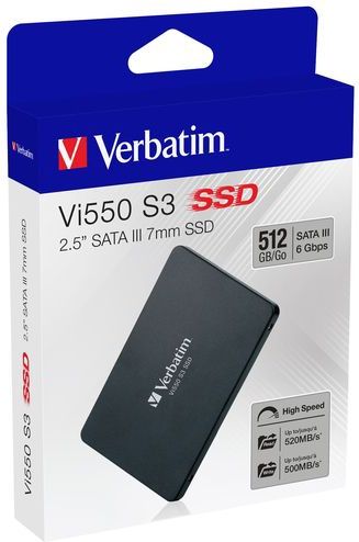 Verbatim SSD - 512GB - VI550 S3 - SATA - 2.5 Inch