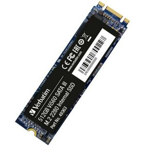 Verbatim M.2 SSD 512GB, 512GB, M.2, 560MB/s, 6Gb/s