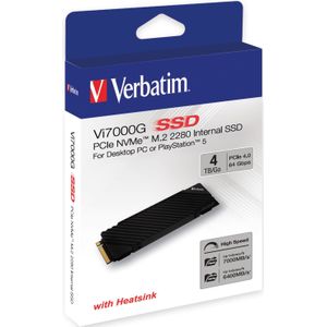 Verbatim Vi7000 PCIe NVMe M.2 SSD 4TB - zwart Kunststof 49369