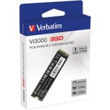 Verbatim Vi3000 1 TB NVMe/PCIe M.2 SSD 2280 harde schijf PCIe NVMe 3.0 x4 Retail 49375