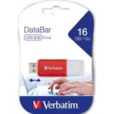 Verbatim V DataBar USB-stick - 16 GB - Rood - USB 2.0