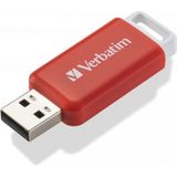 Verbatim V DataBar USB 2.0 Drive USB-stick 16 GB Rood 49453 USB 2.0