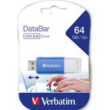 Verbatim DataBar USB-stick 64 GB Blauw USB 2.0