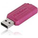 Verbatim USB DRIVE 2.0 PINSTRIPE USB-stick 128 GB Pink 49460 USB 2.0