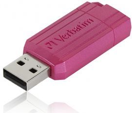 Verbatim USB DRIVE 2.0 PINSTRIPE USB-stick 128 GB Pink 49460 USB 2.0