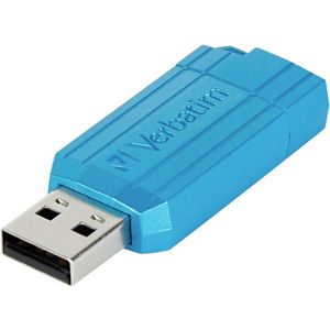 Verbatim - PinStripe - USB-stick - Blauw - 128 GB - USB 2.0