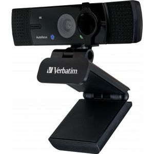 Verbatim 49580 webcam 3840 x 2160 Pixels USB 2.0 Zwart