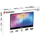 Verbatim 49590 computer monitor 35,6 cm (14") 1920 x 1080 Pixels Full HD LCD Zwart