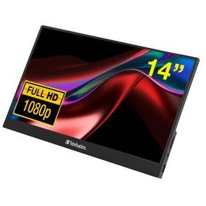 Verbatim 49590 computer monitor 35,6 cm (14") 1920 x 1080 Pixels Full HD LCD Zwart