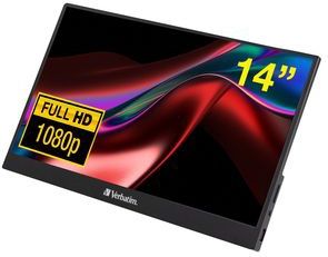 Verbatim 49590 computer monitor 35,6 cm (14") 1920 x 1080 Pixels Full HD LCD Zwart