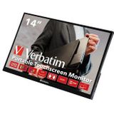 Verbatim 49591 computer monitor 35,6 cm (14 inch) 1920 x 1080 Pixels Full HD LCD Touchscreen Zwart