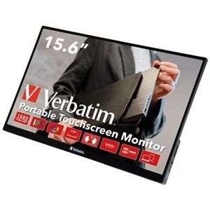 Verbatim PMT-15 Portable Touch Monitor 15.6" IPS FHD USB-C HDMI - zwart Kunststof 49592