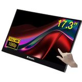Verbatim 49593 computer monitor 43,9 cm (17.3") 1920 x 1080 Pixels Full HD LCD Touchscreen Zwart