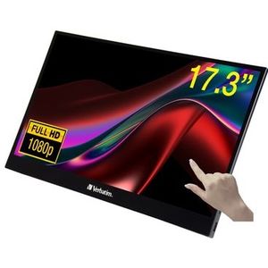 Verbatim 49593 computer monitor 43,9 cm (17.3") 1920 x 1080 Pixels Full HD LCD Touchscreen Zwart