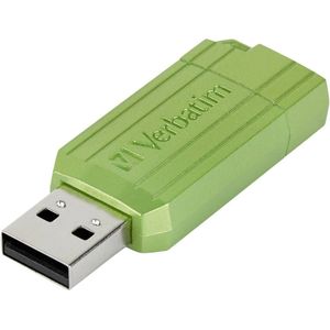 Verbatim Pinstripe USB-drive - 64 GB, USB-stick, schuifmechanisme, Eucalyptus Green