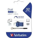 Verbatim Dual USB3.0 stick met USB-A en USB-C / 32 GB