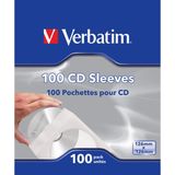 Verbatim 49976 CD-hoes 1 CD/DVD/Blu-Ray Wit Papier 100 stuk(s)