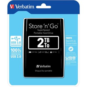 Verbatim Store n Go 2 TB Externe harde schijf (2,5 inch) USB 3.2 Gen 1 (USB 3.0) Zwart 53177