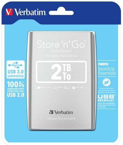 Verbatim Store 'n' Go Ultra Slim Externe Harde Schijf - 2 TB - USB 3.0