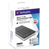 Verbatim Store-N-Go - Externe Harde Schijf met Toetsenbord - 1TB - Zwart/Zilver